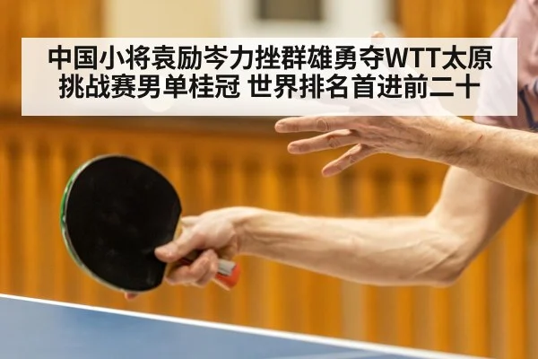 中国小将袁励岑力挫群雄勇夺WTT太原挑战赛男单桂冠 世界排名首进前二十